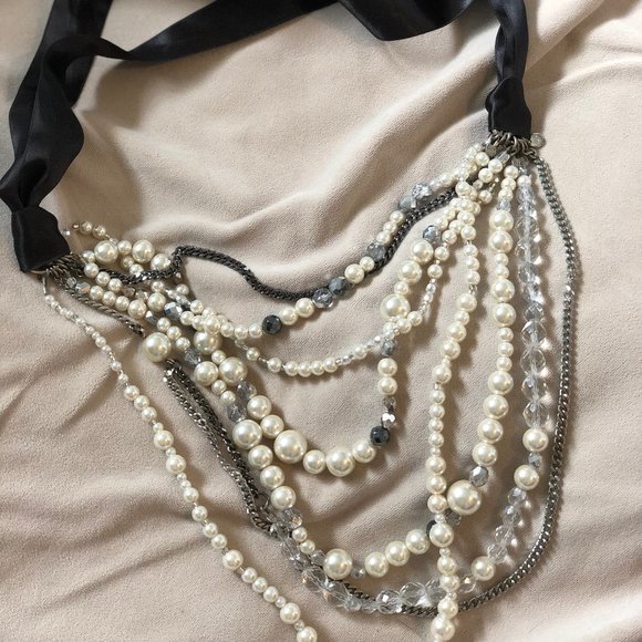 Mimco Multilayer Pearl Necklace 